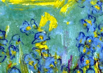 "Garden Blues" by Gail McCoy, Sun Prairie WI - Watercolor